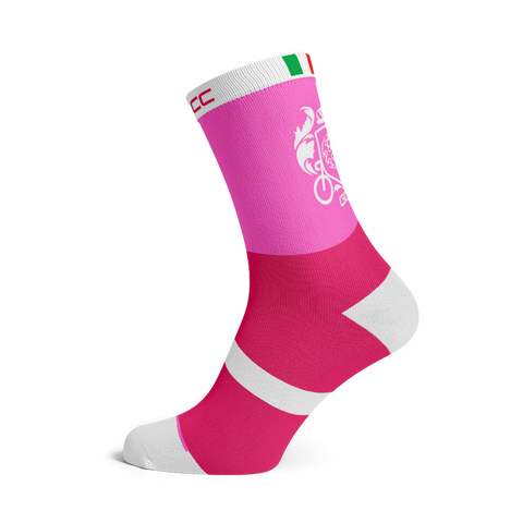 GCN Club Sock 012 - Pink and White