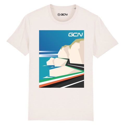 GCN La Classicissima Cliffs T-Shirt - Vintage White