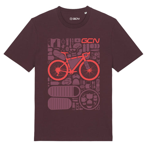 GCN Bikepacking Essentials T-Shirt - Aubergine