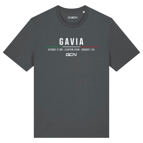GCN Epic Climbs Gavia T-Shirt - Anthracite