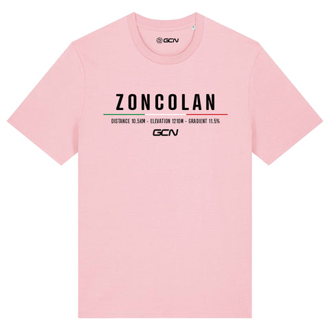 GCN Epic Climbs Zoncolan T-Shirt - Cotton Pink