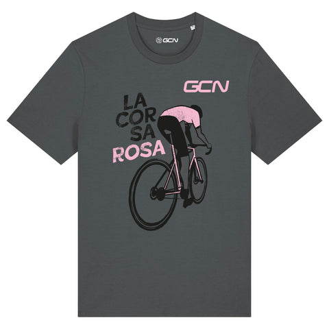 GCN La Corsa Rosa Rider T-Shirt - Anthracite
