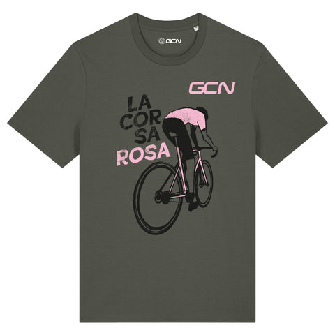 GCN La Corsa Rosa Rider T-Shirt - Khaki