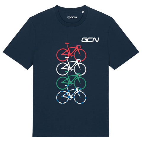 GCN Cuatro Bicis Cycling T-Shirt - Navy