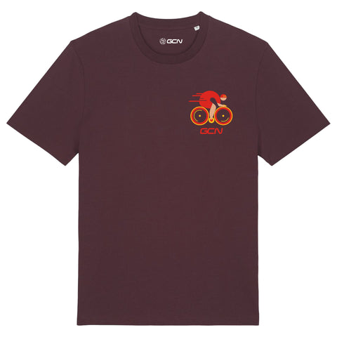 GCN Retro Racer Cycling T-Shirt - Burgundy