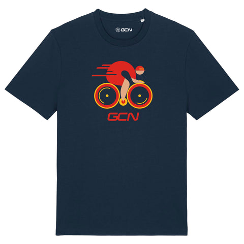 GCN Retro Racer Cycling T-Shirt - Navy