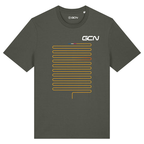 GCN 21 Hairpins Cycling T-Shirt - Khaki