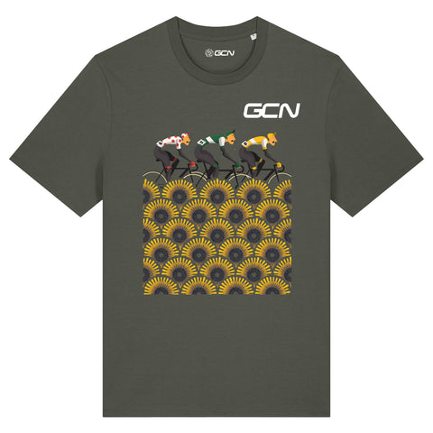 GCN Sunflower Race Cycling T-Shirt - Khaki
