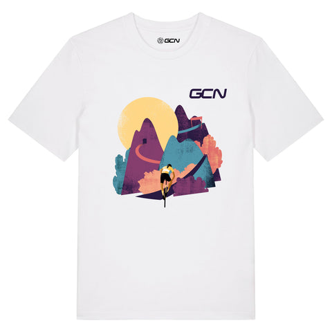 GCN Col de Montagne T-Shirt - White & Purple