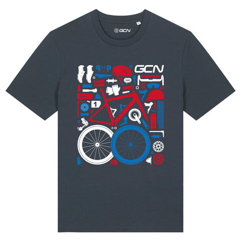 GCN Race Components T-Shirt - India Ink