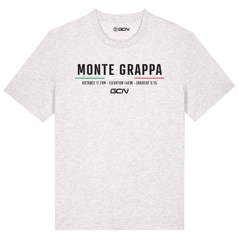 GCN Epic Climbs Monte Grappa T-Shirt - Heather Grey