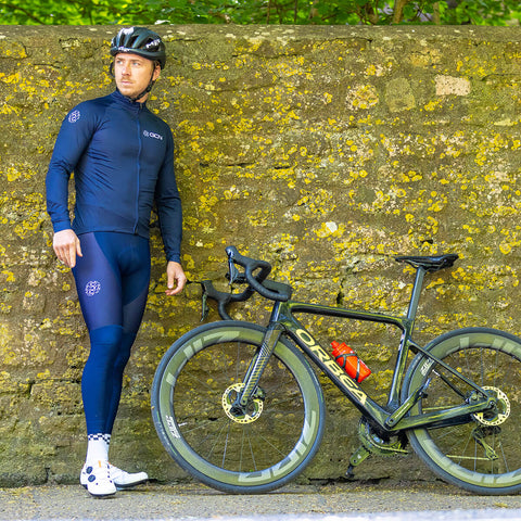 GCN Core 2.0 Long Sleeve Cycling Jersey - Navy Blue