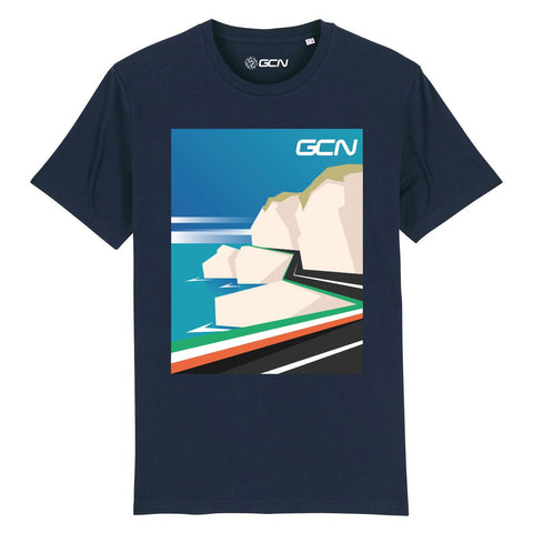 GCN La Classicissima Cliffs T-Shirt - Navy Blue