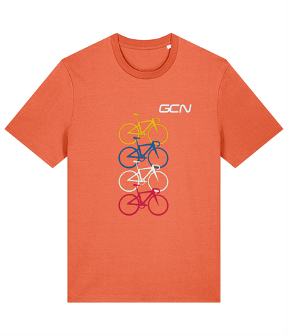 GCN Quatre Vélos Tricolore Cycling T-Shirt - Fiesta