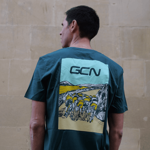 GCN Peloton Sketch T-Shirt - Green