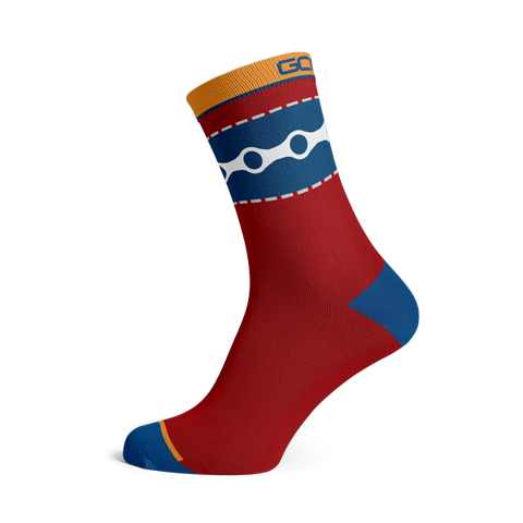 GCN Club Sock 045 - Red and Blue