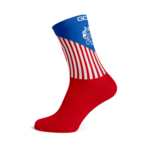 GCN Club Sock 048 - Red and Blue