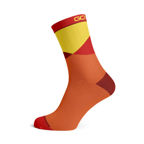 GCN Club Sock 052 - Red and Orange