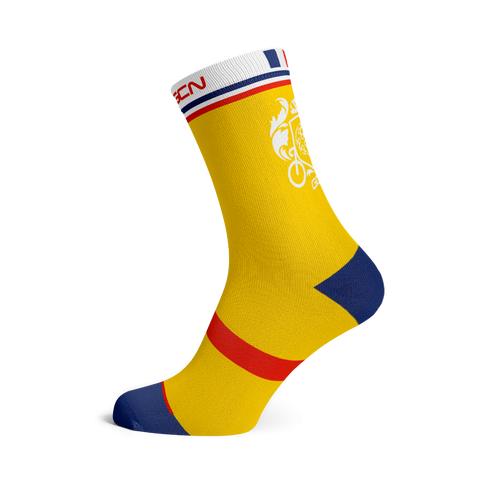 GCN Club Sock 014 - Yellow and White