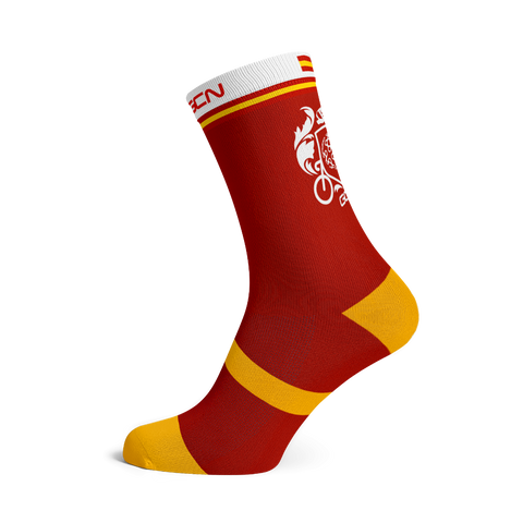GCN Club Sock 016 - Red, Yellow and White
