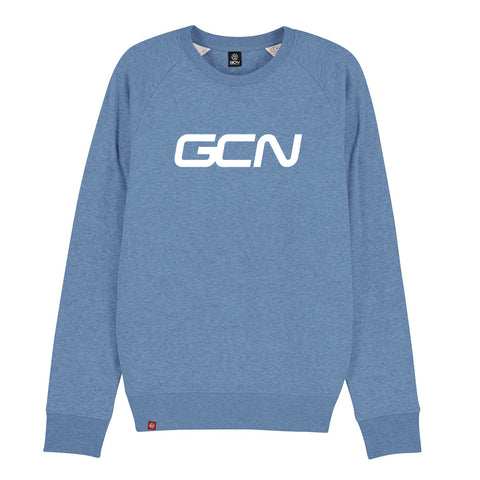 Sudadera con logo de GCN Word - Azul jaspeado medio