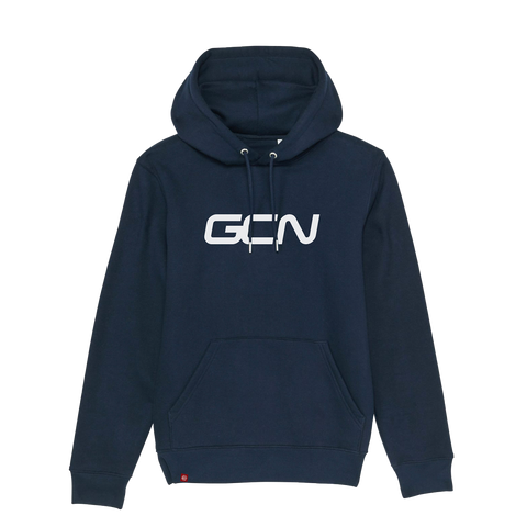 Felpa con cappuccio con logo GCN Word - blu navy
