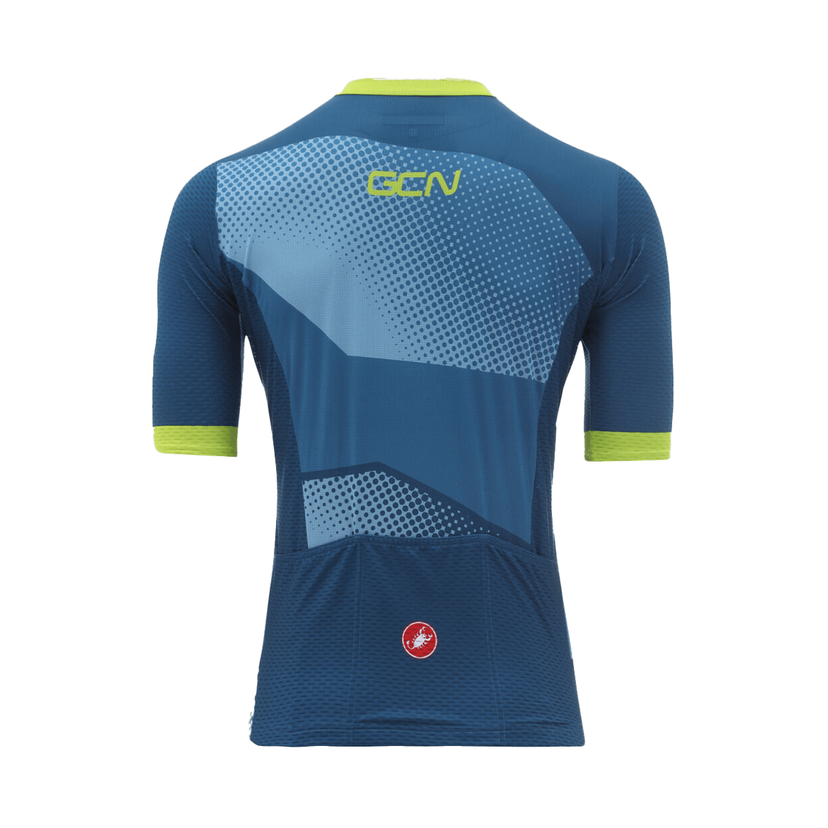 GCN Castelli Competizione 2 Blue and Lime Jersey