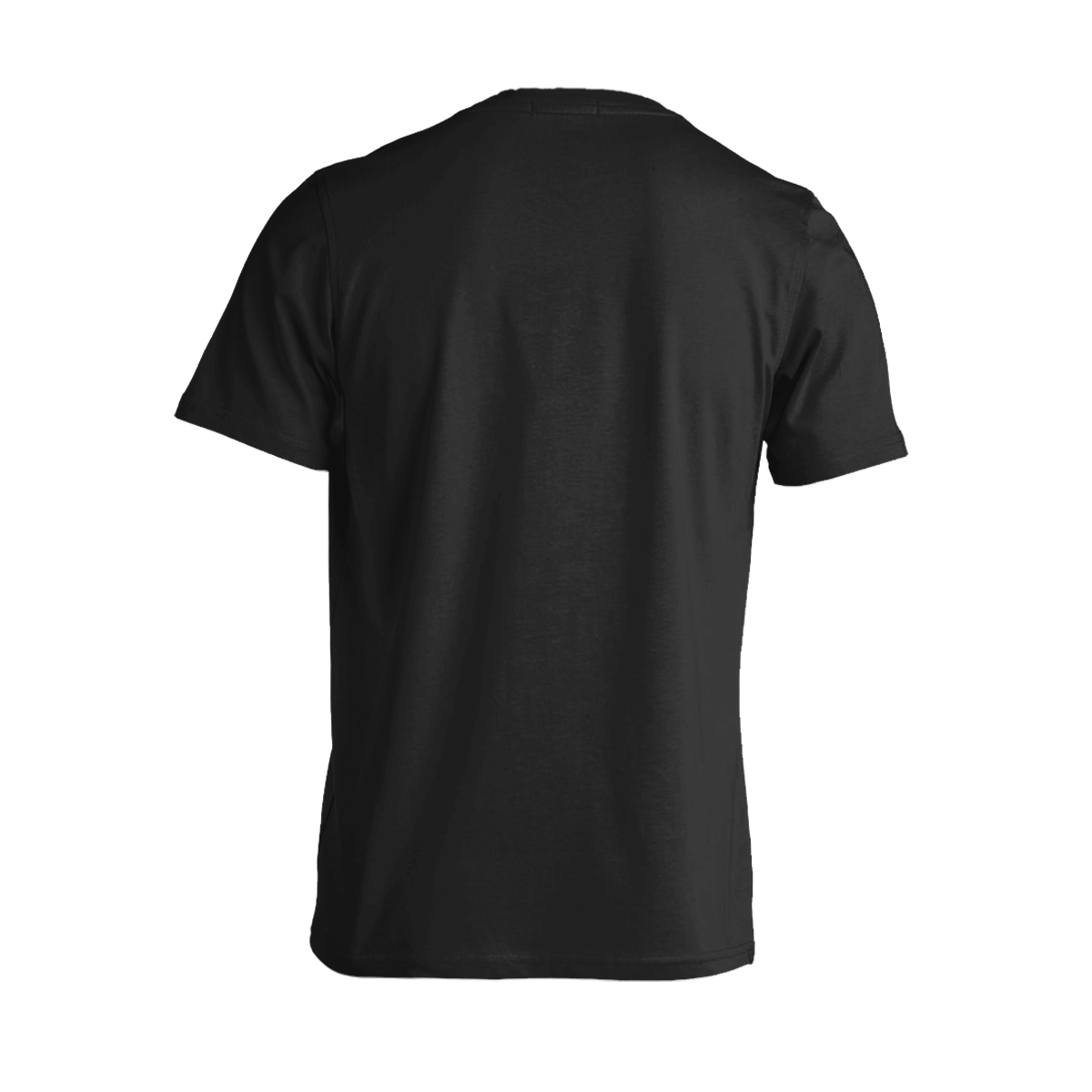 Black t sales shirt back view