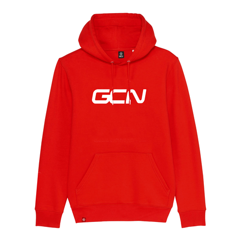 Felpa con cappuccio con logo GCN Word - rossa
